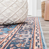 Garza Ornate Large Medallion Washable Area Rug