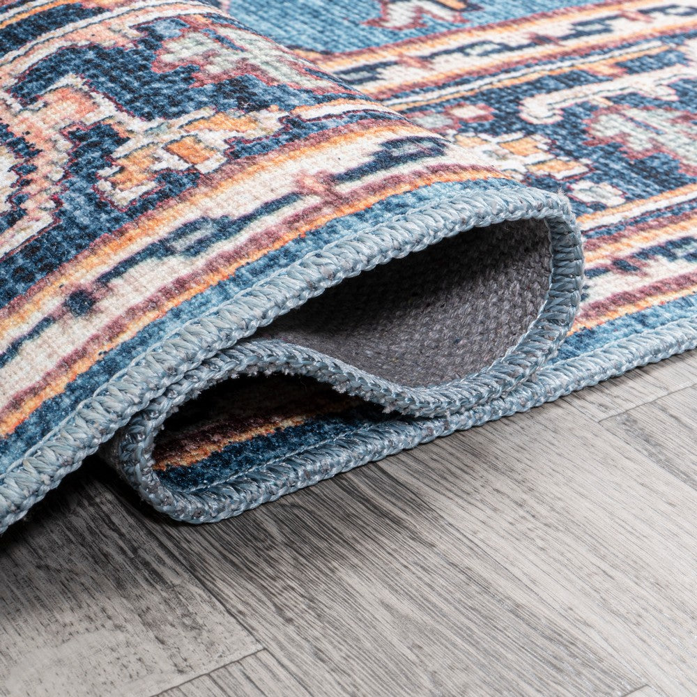 Garza Ornate Large Medallion Washable Area Rug