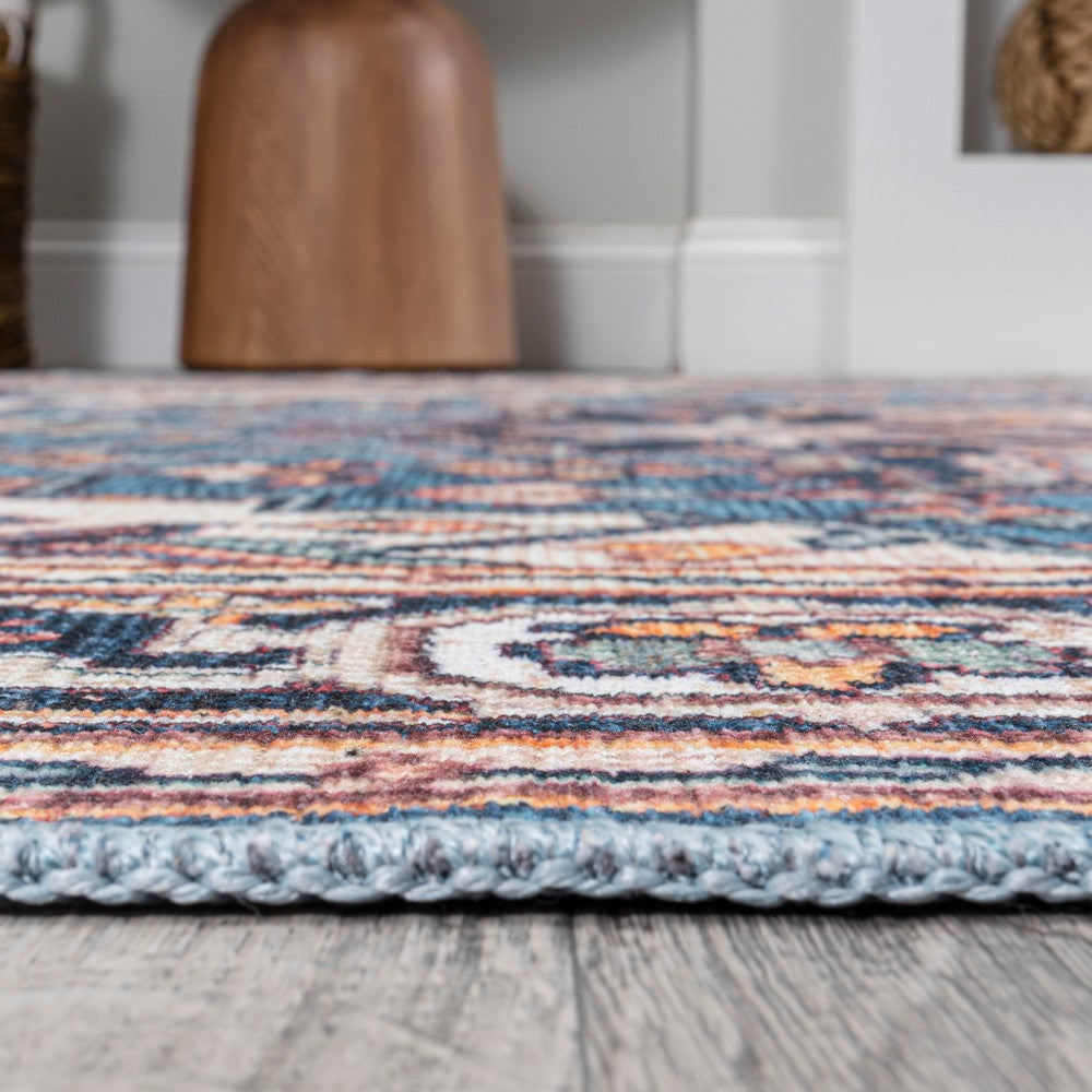 Garza Ornate Large Medallion Washable Area Rug