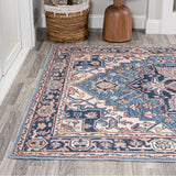 Garza Ornate Large Medallion Washable Area Rug