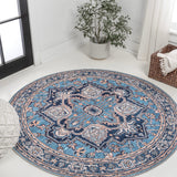 Garza Ornate Large Medallion Washable Area Rug