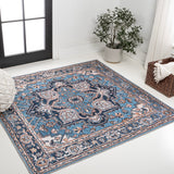Garza Ornate Large Medallion Washable Area Rug