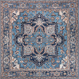 Garza Ornate Large Medallion Washable Area Rug