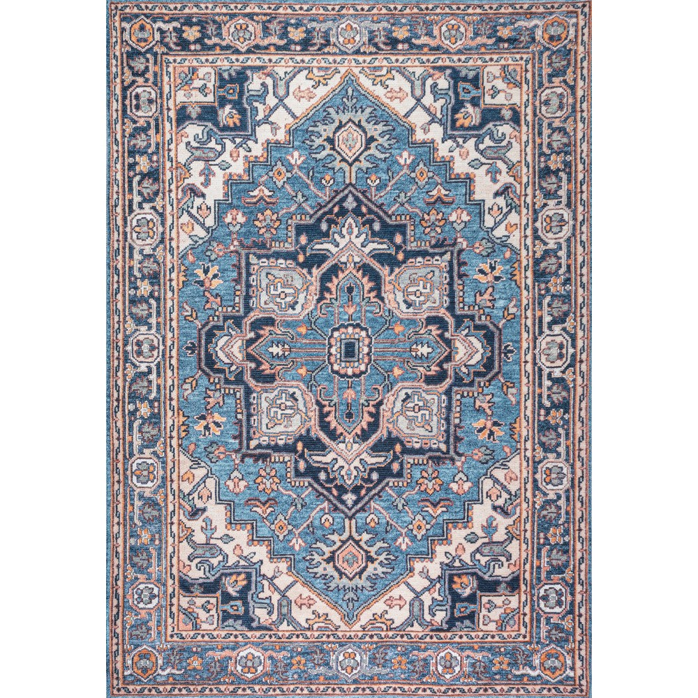 Garza Ornate Large Medallion Washable Area Rug