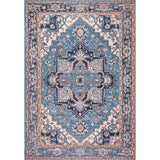 Garza Ornate Large Medallion Washable Area Rug
