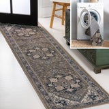 Garza Ornate Large Medallion Washable Area Rug