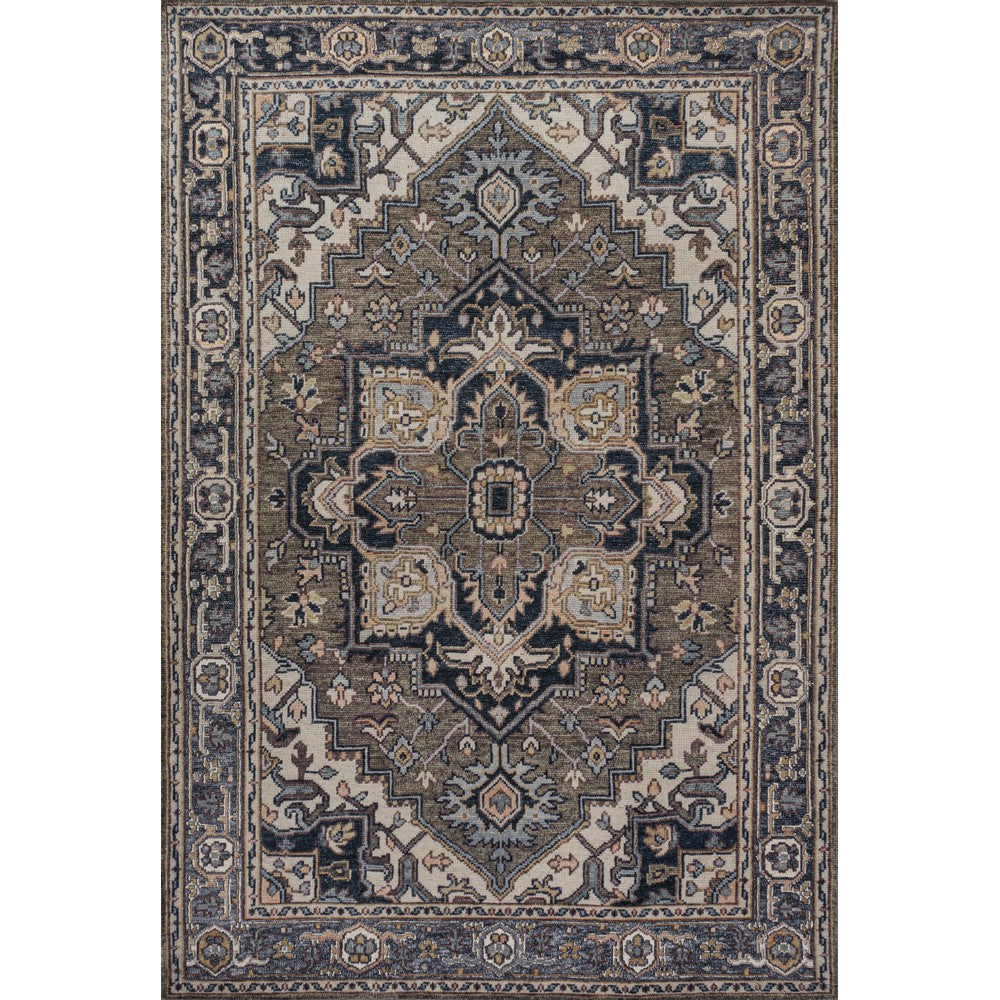 Garza Ornate Large Medallion Washable Area Rug