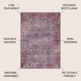 Story ornate Persian All-over Washable Area Rug