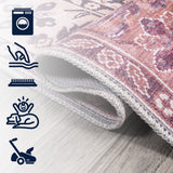 Story ornate Persian All-over Washable Area Rug