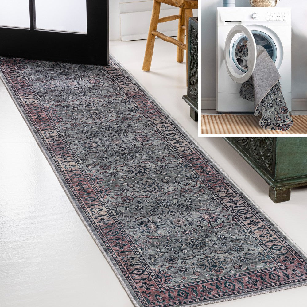 Story ornate Persian All-over Washable Area Rug