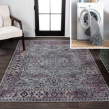 Story ornate Persian All-over Washable Area Rug