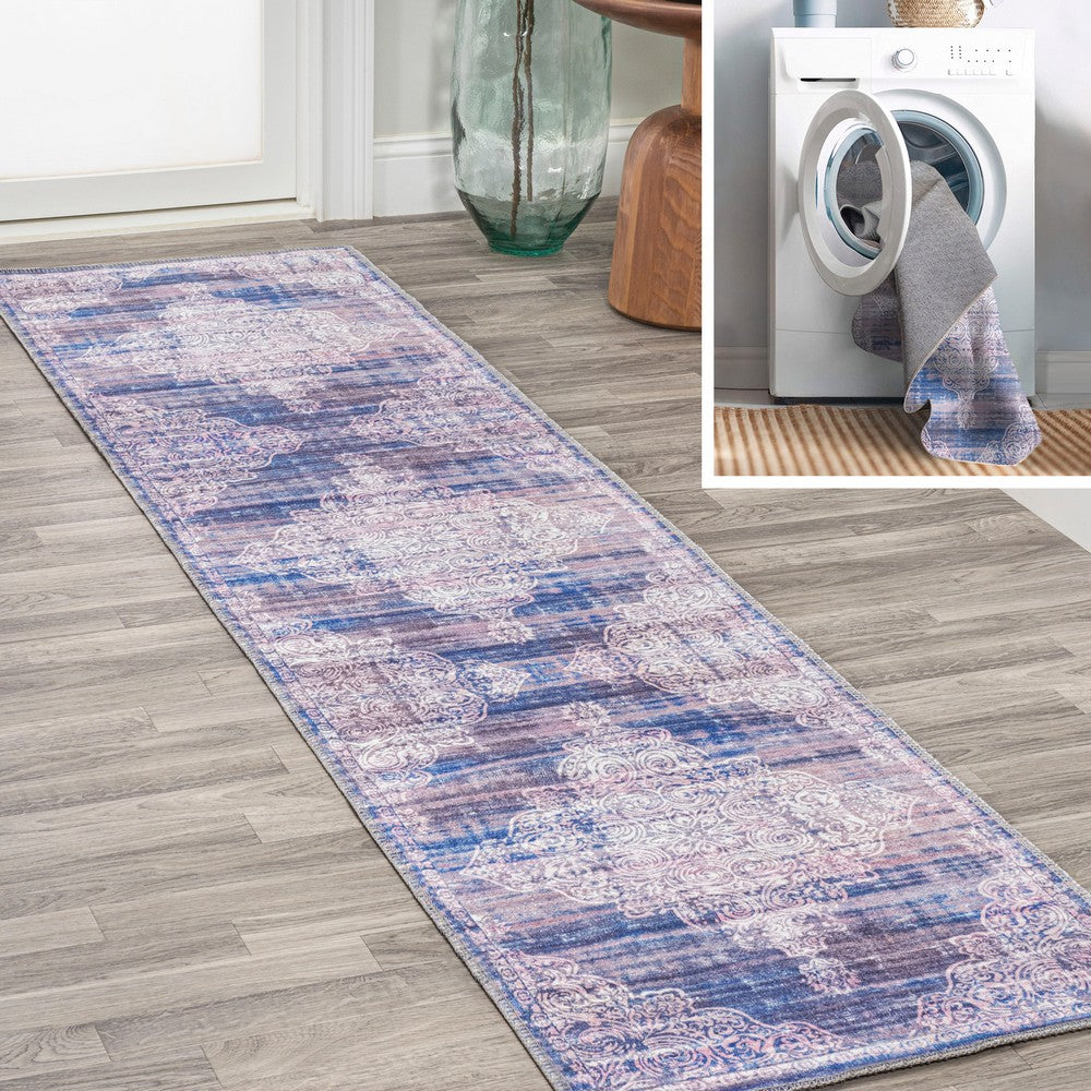 Reedsy bohemian Medallion Washable Area Rug