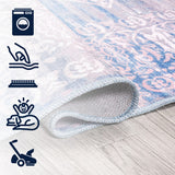 Reedsy bohemian Medallion Washable Area Rug