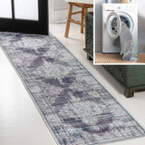 Reedsy bohemian Medallion Washable Area Rug