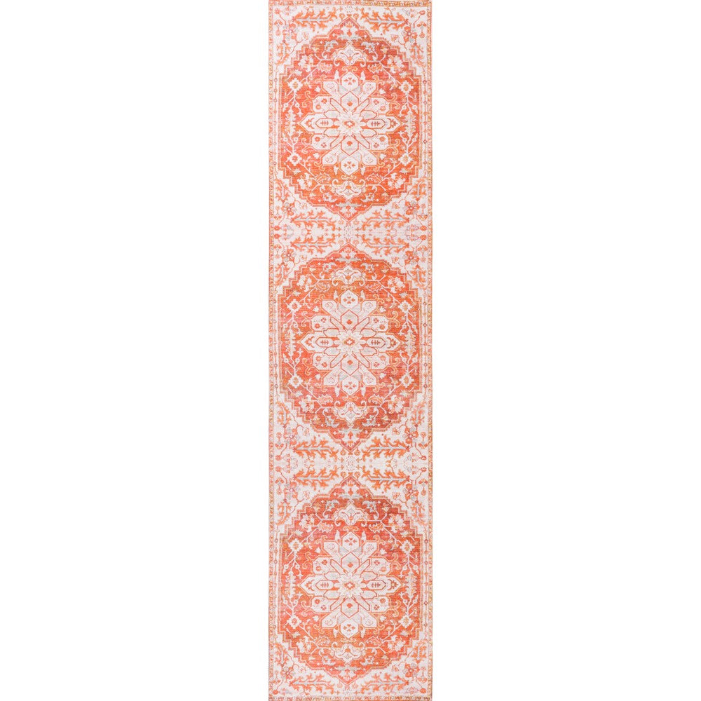Marshall Ornate Medallion Washable Area Rug
