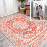 Marshall Ornate Medallion Washable Area Rug