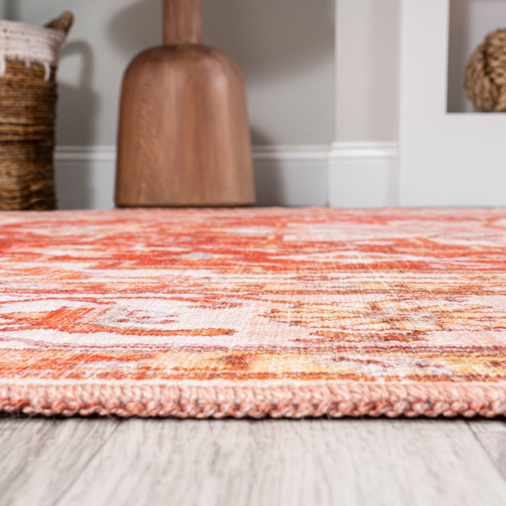 Marshall Ornate Medallion Washable Area Rug