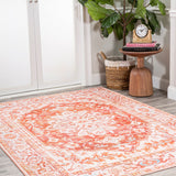Marshall Ornate Medallion Washable Area Rug
