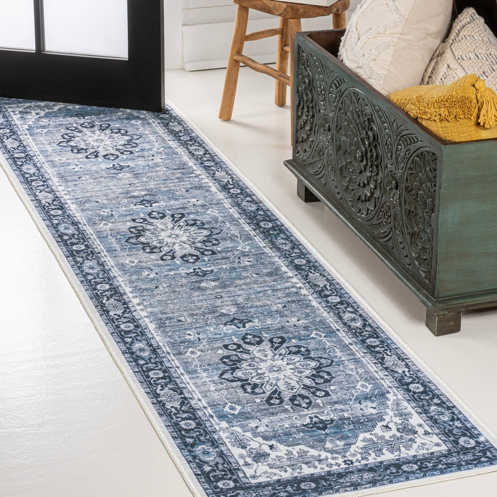 Marshall Ornate Medallion Washable Area Rug