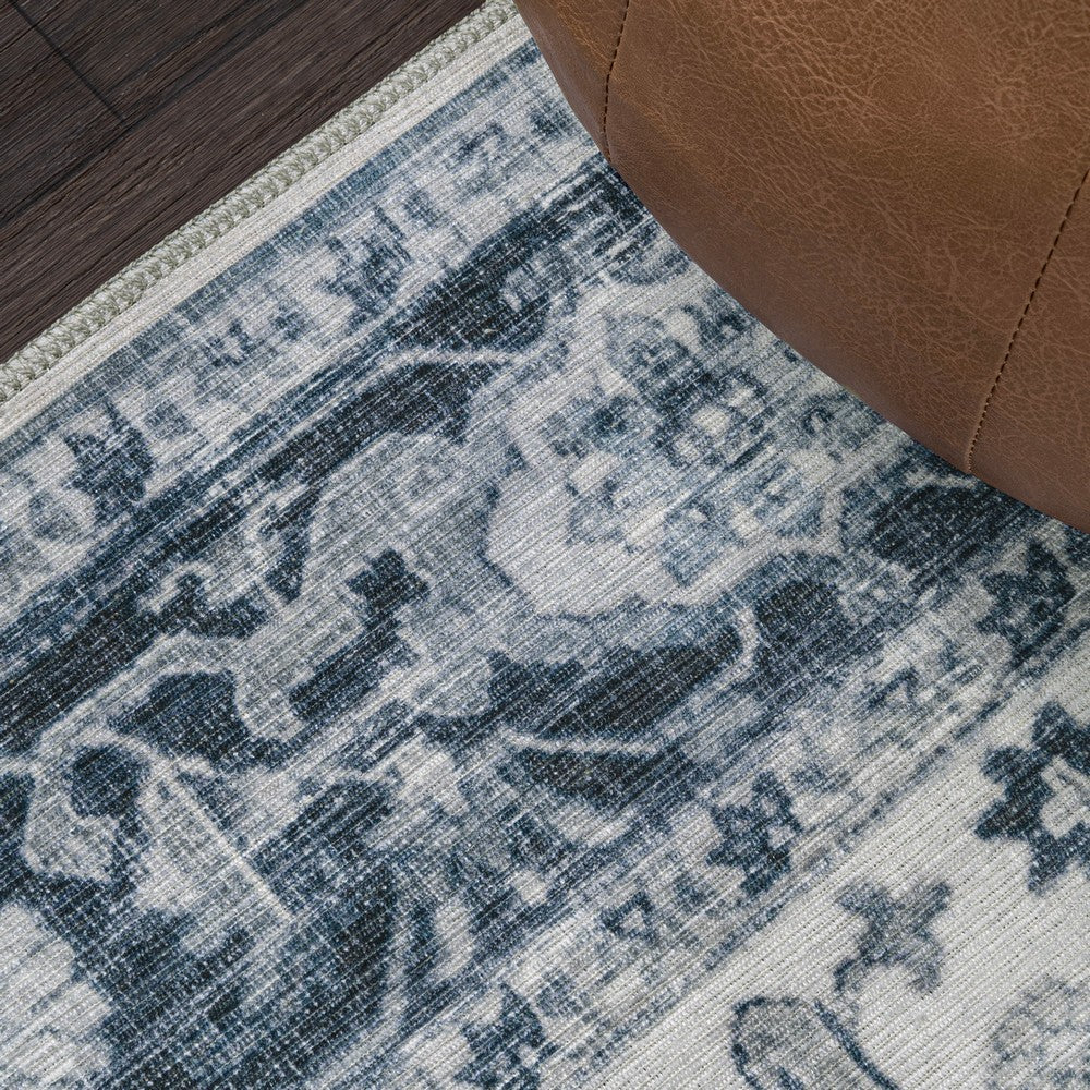 Marshall Ornate Medallion Washable Area Rug