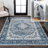 Marshall Ornate Medallion Washable Area Rug
