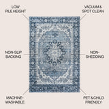 Marshall Ornate Medallion Washable Area Rug