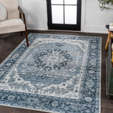 Marshall Ornate Medallion Washable Area Rug