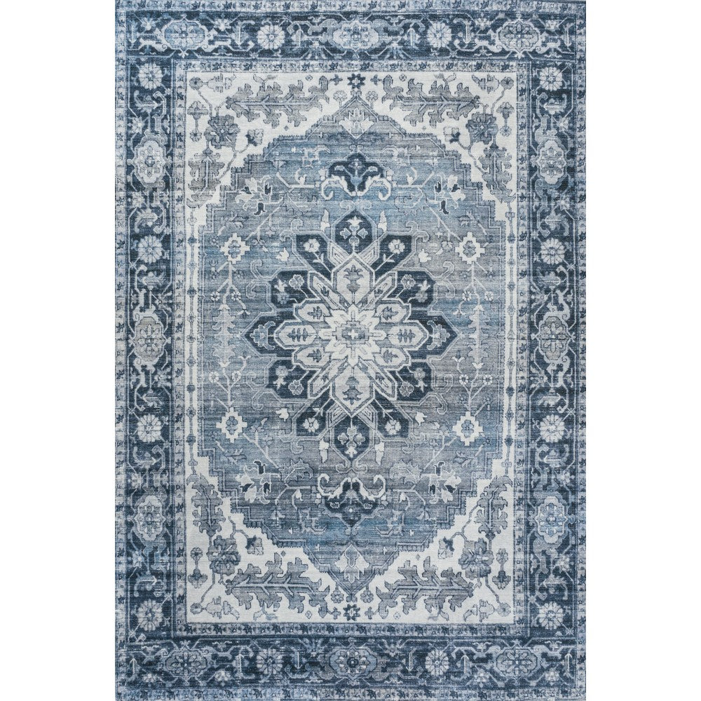 Marshall Ornate Medallion Washable Area Rug