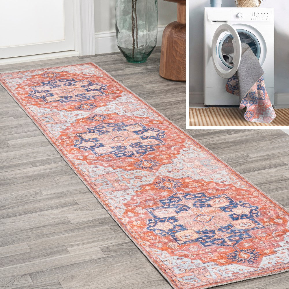 Twitty Ornate Medallion Washable Area Rug