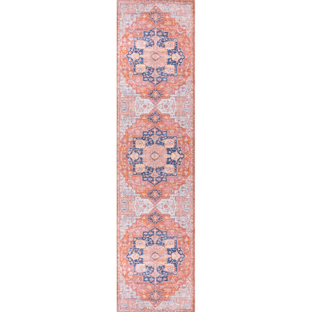 Twitty Ornate Medallion Washable Area Rug