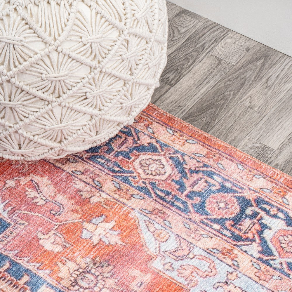 Twitty Ornate Medallion Washable Area Rug