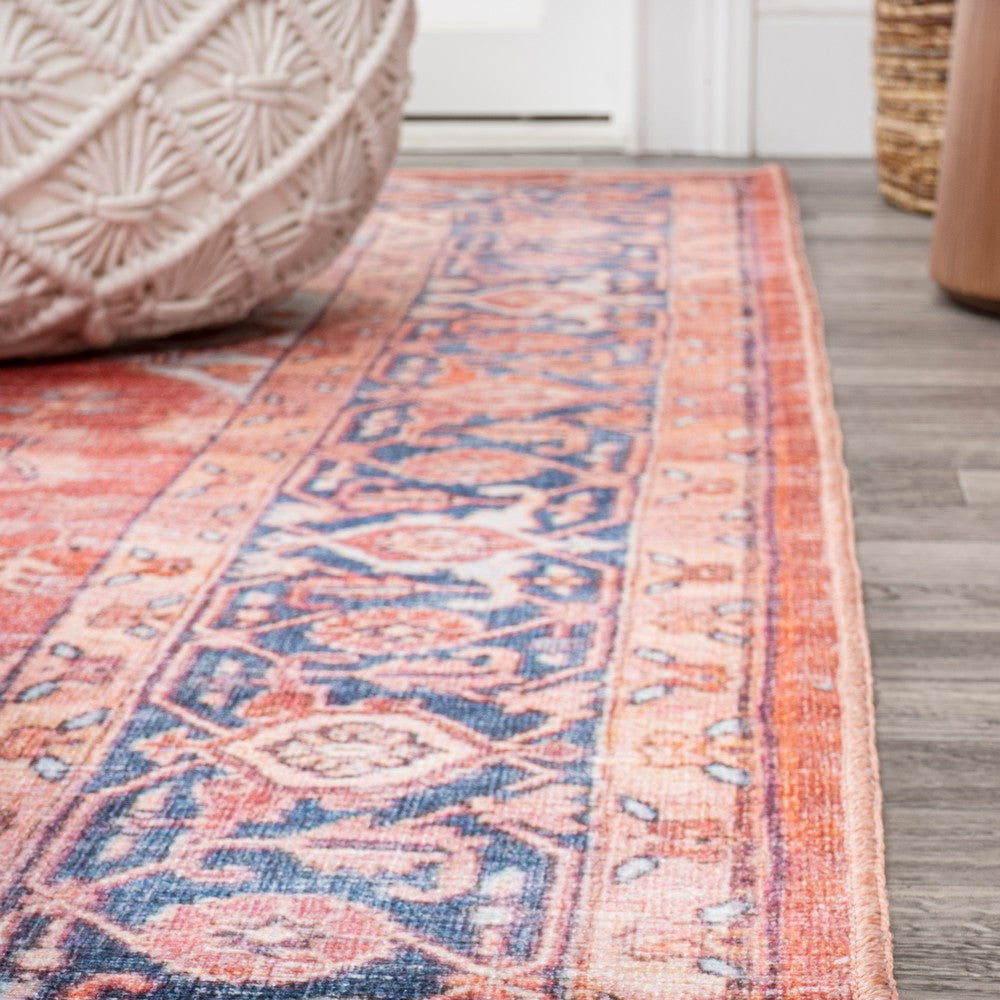 Twitty Ornate Medallion Washable Area Rug