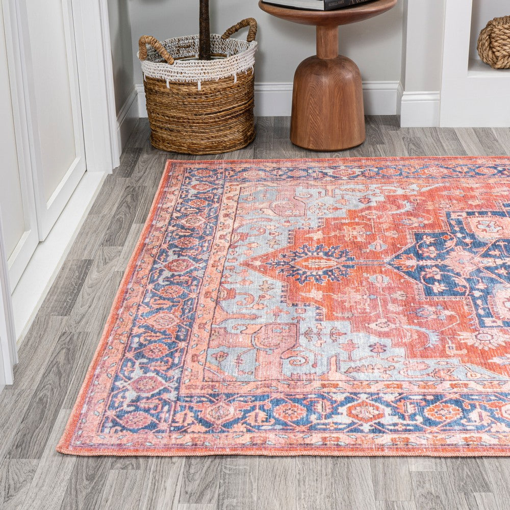 Twitty Ornate Medallion Washable Area Rug