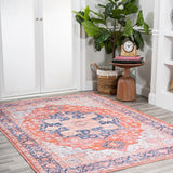 Twitty Ornate Medallion Washable Area Rug