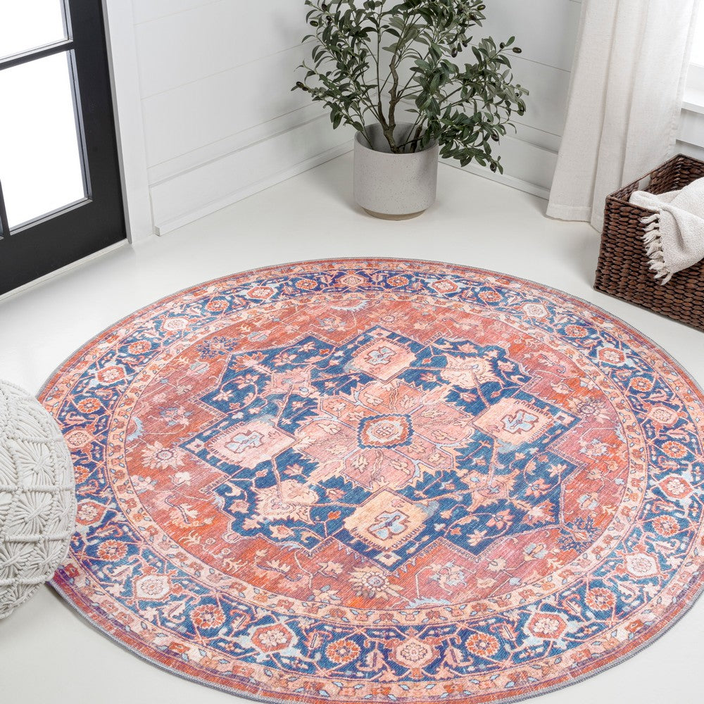 Twitty Ornate Medallion Washable Area Rug