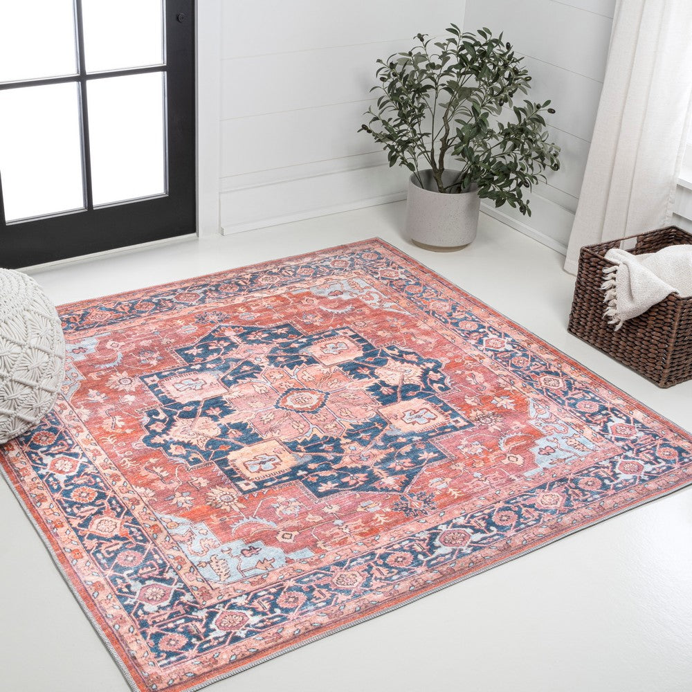 Twitty Ornate Medallion Washable Area Rug
