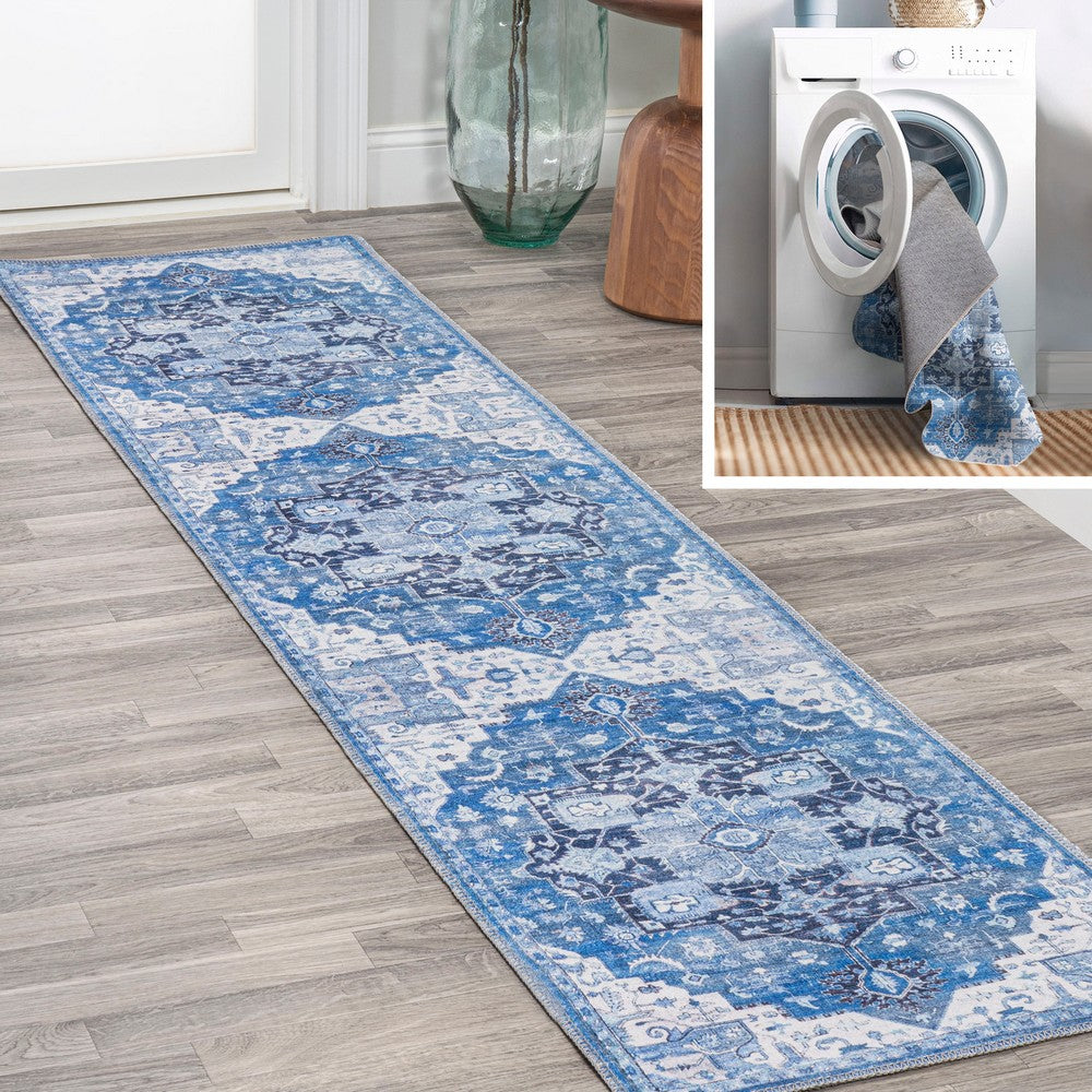 Twitty Ornate Medallion Washable Area Rug