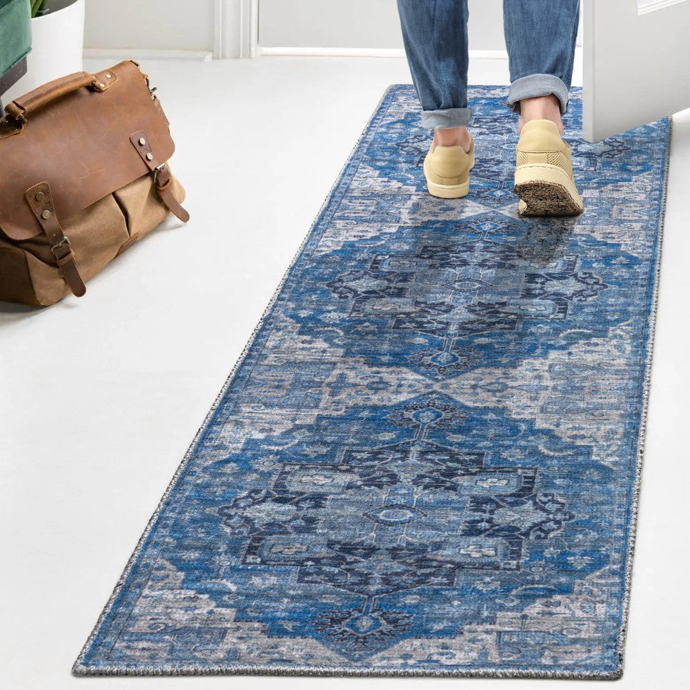 Twitty Ornate Medallion Washable Area Rug