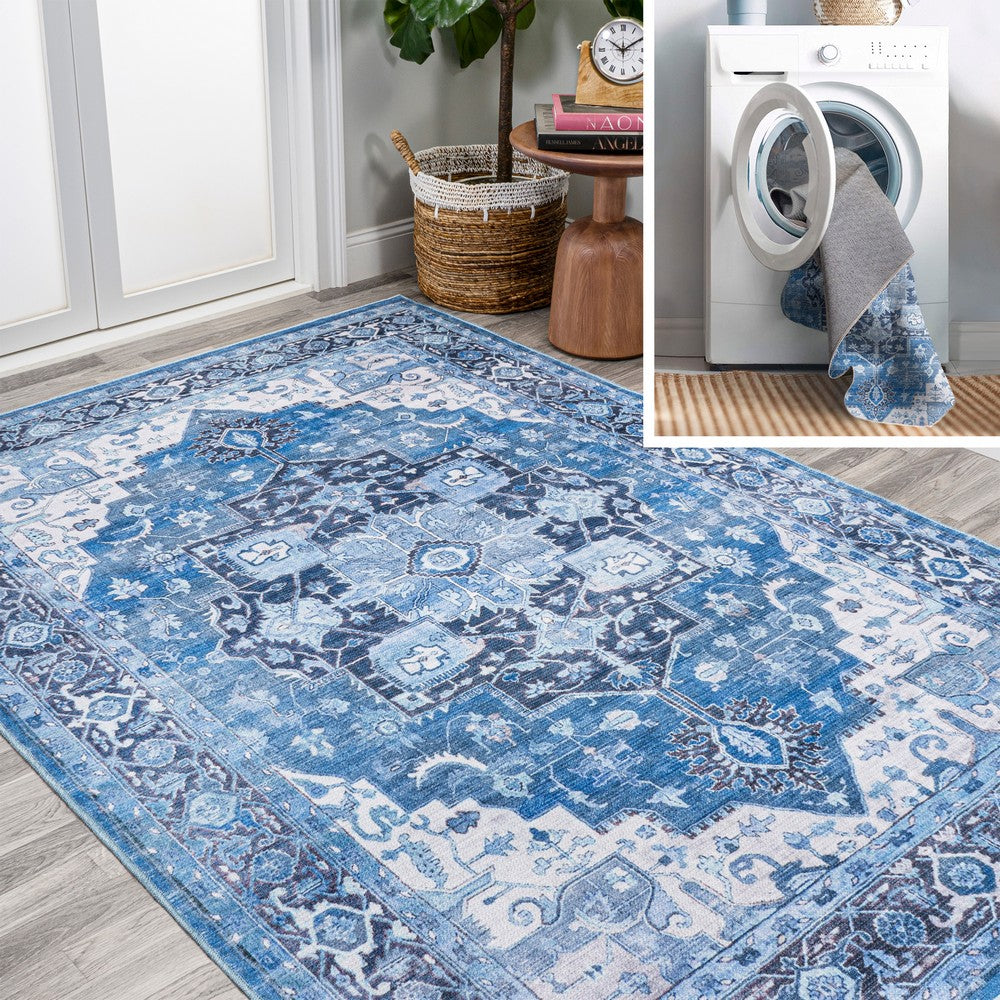 Twitty Ornate Medallion Washable Area Rug