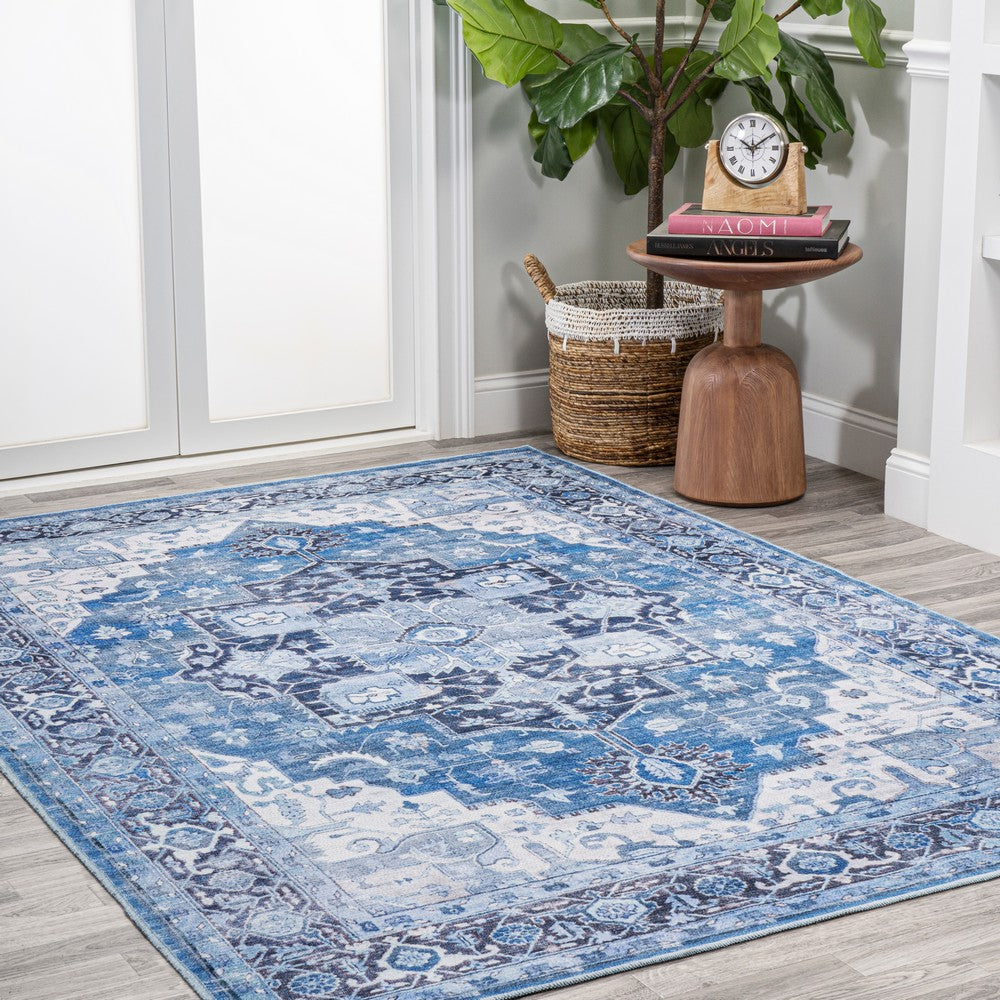 Twitty Ornate Medallion Washable Area Rug