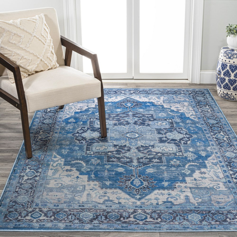 Twitty Ornate Medallion Washable Area Rug