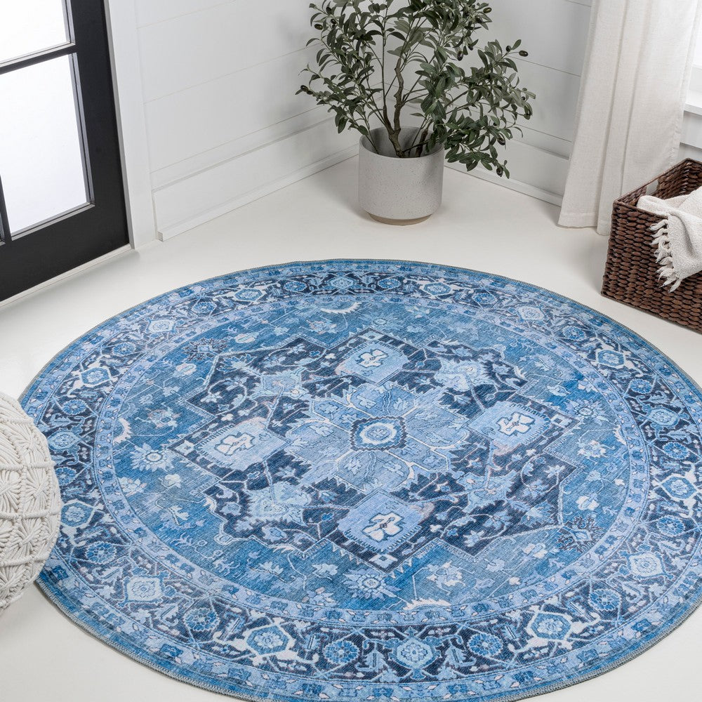 Twitty Ornate Medallion Washable Area Rug