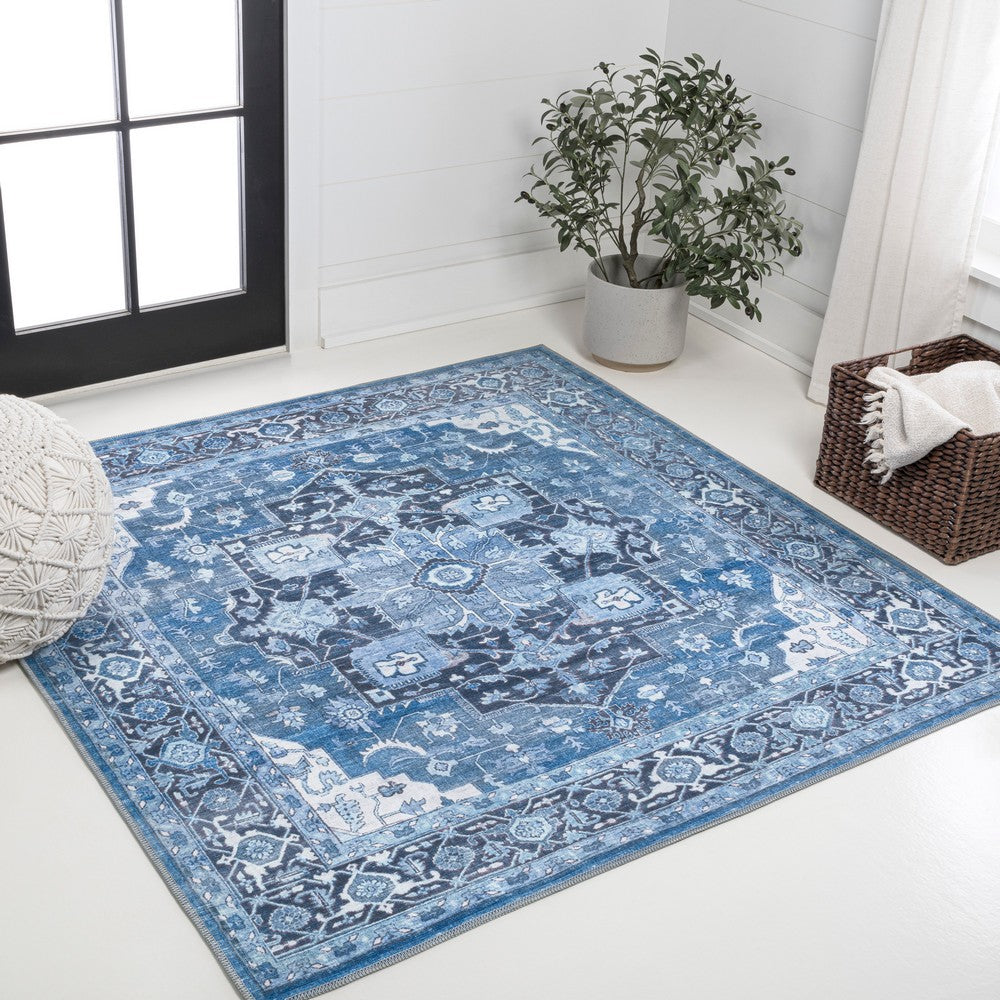 Twitty Ornate Medallion Washable Area Rug