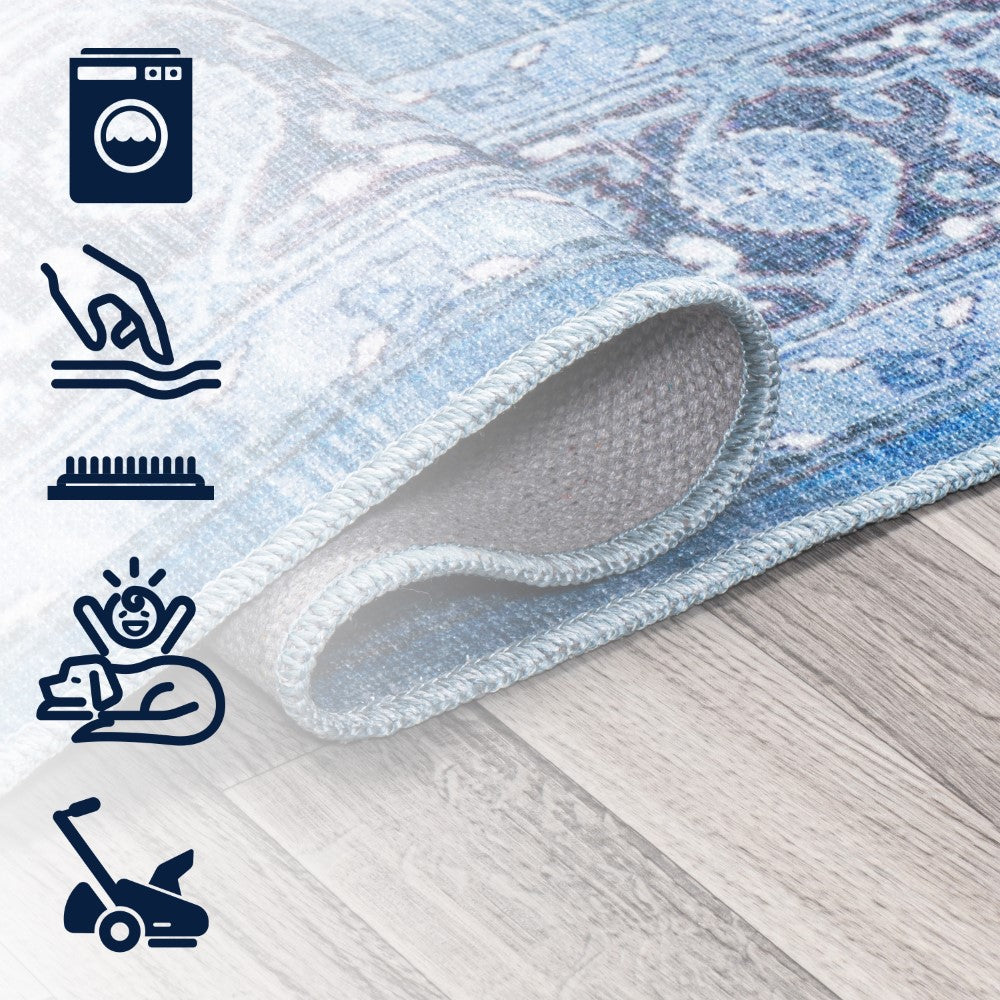 Twitty Ornate Medallion Washable Area Rug