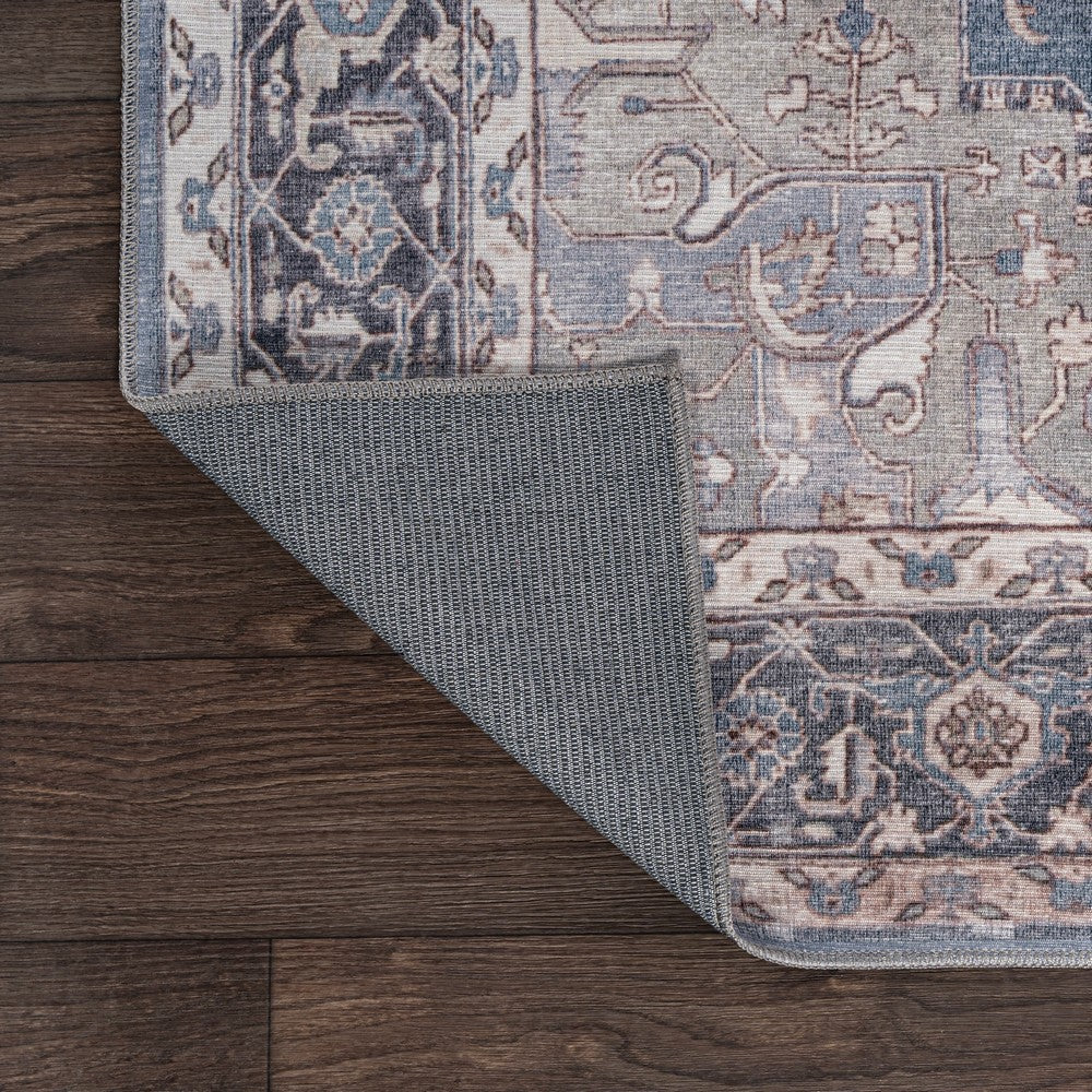Twitty Ornate Medallion Washable Area Rug