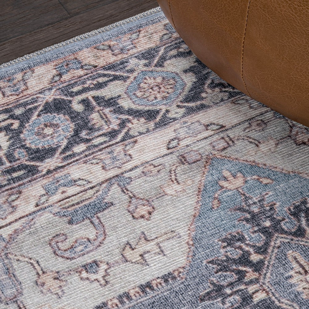 Twitty Ornate Medallion Washable Area Rug