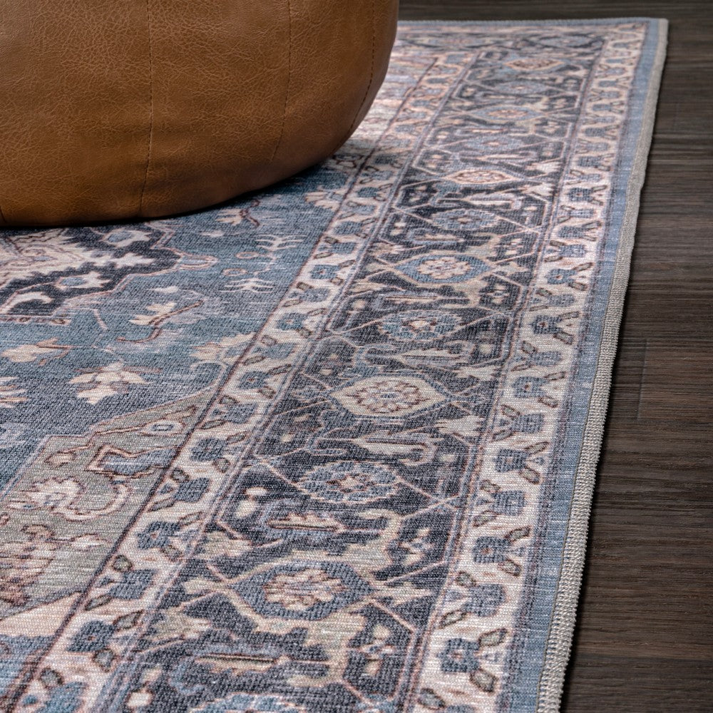 Twitty Ornate Medallion Washable Area Rug