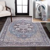 Twitty Ornate Medallion Washable Area Rug