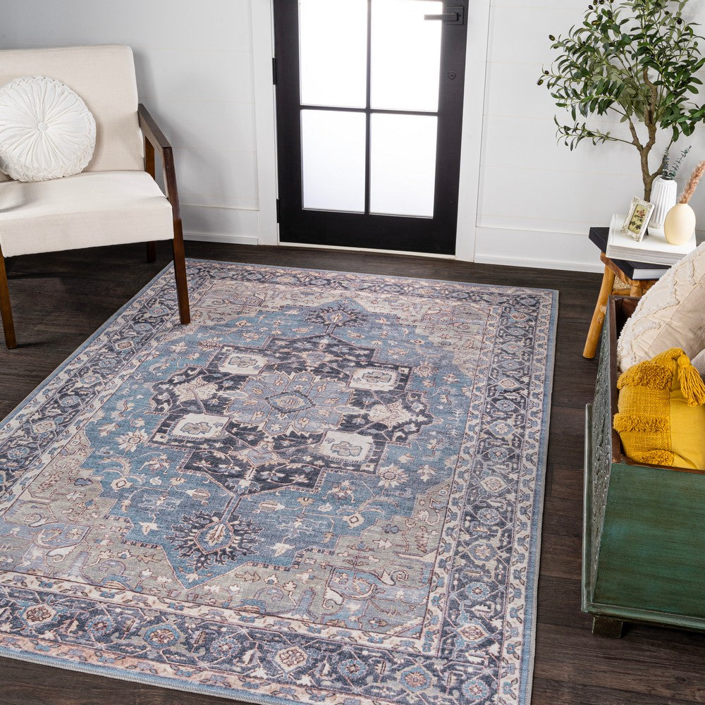 Twitty Ornate Medallion Washable Area Rug