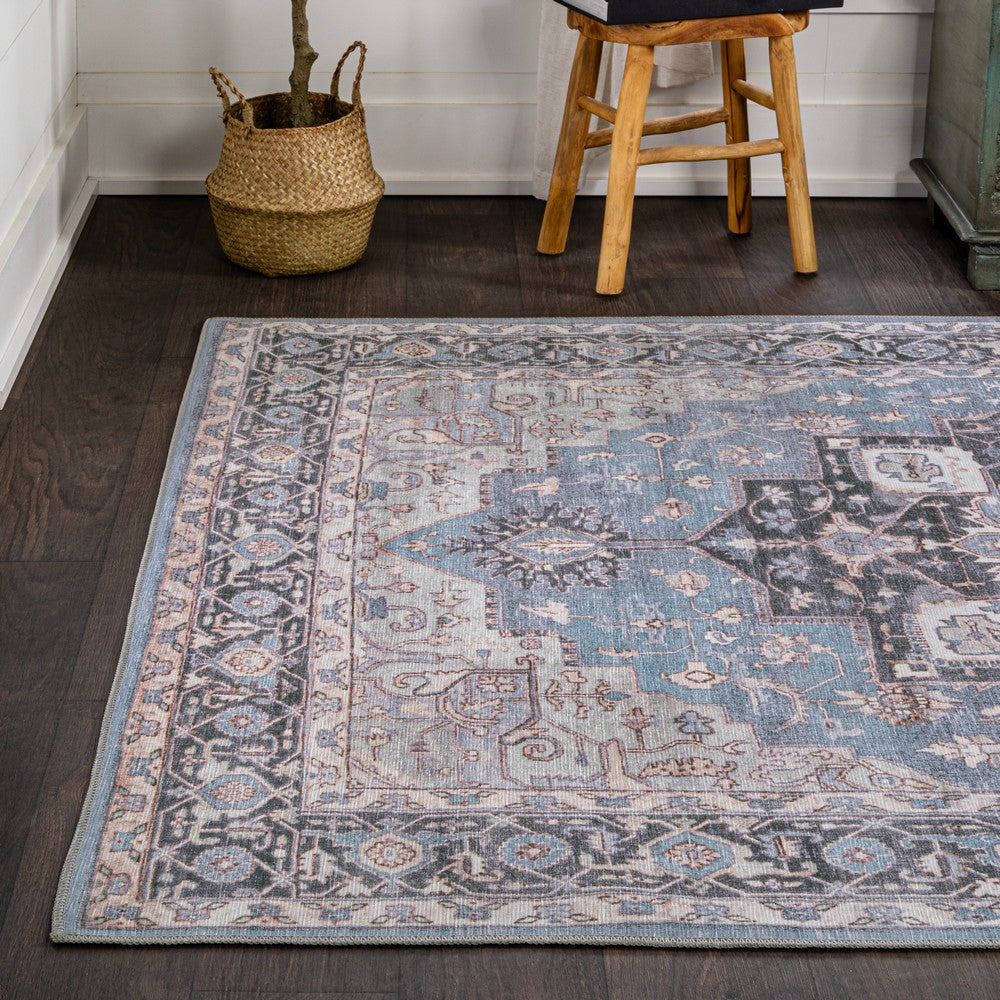 Twitty Ornate Medallion Washable Area Rug